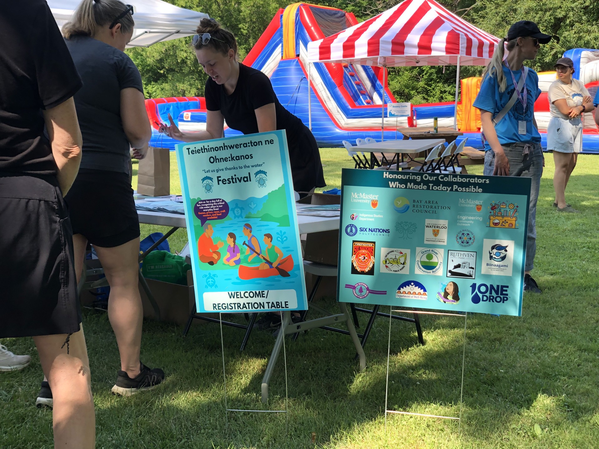 One Drop was honoured to support the second edition of the Teiethinonhwerá:ton ne Ohné:kanos festival in Six Nations of the Grand River — a celebration of water with cultural teachings, storytelling, interactive activities, kayak races, and more. Credit: One Drop Foundation